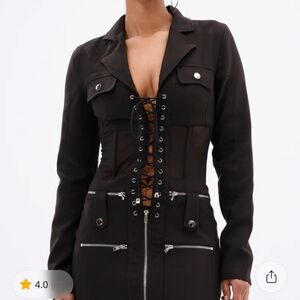 AKIRA A LITTLE BIT OF BUSINESS BLAZER DRESS Size MM